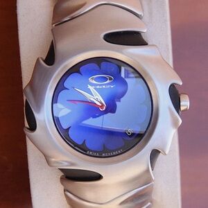 Oakley Silver and Blue Smartwatch
